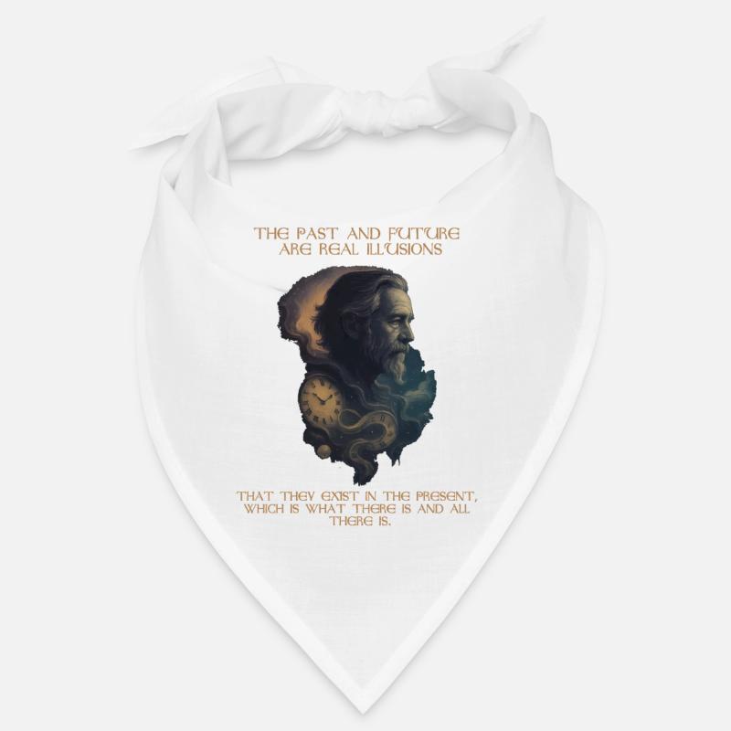 Alan Watts Time Citation Art Bandana