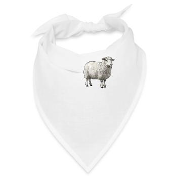 Schafe Schaf - Bandana - Weiß - Vorne