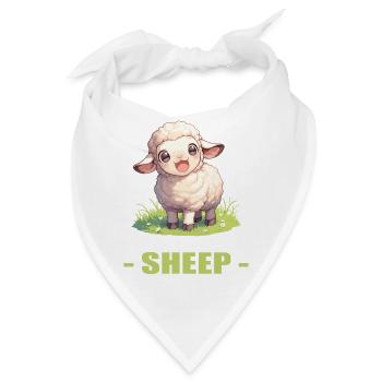 Schafe Schaf - Bandana - Weiß - Vorne