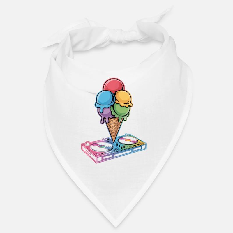 Dj Eiscreme Turntable Kunstwerk Bandana
