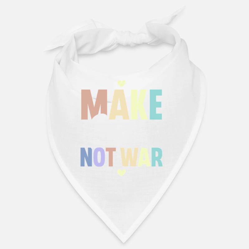 Make Love Not War - Bandana - Weiß