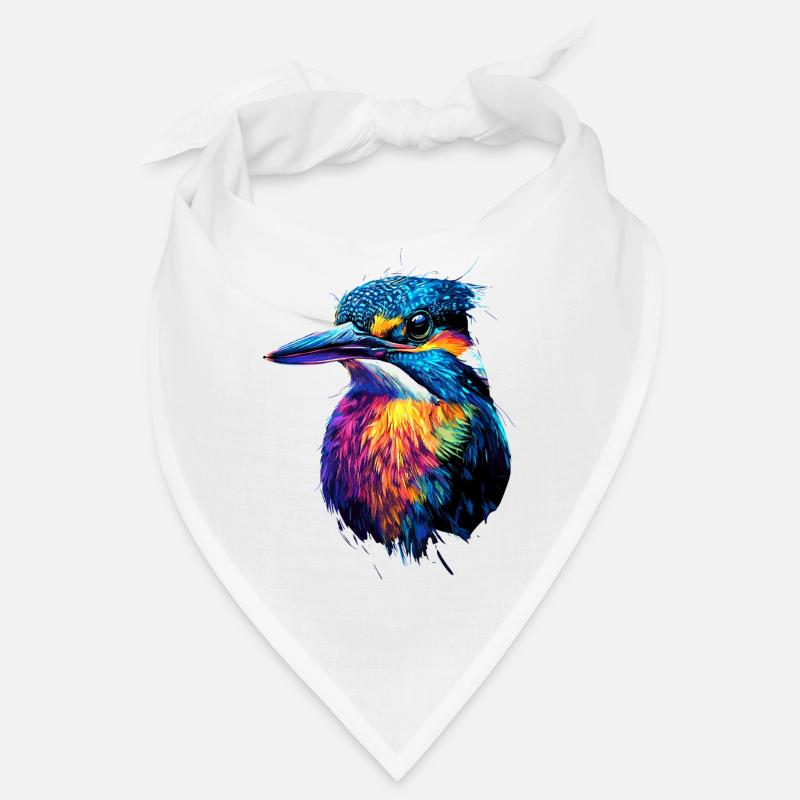 Kingfisher Eisvogel Vogel Süße Eisvögel Kingfisher - Bandana - Weiß