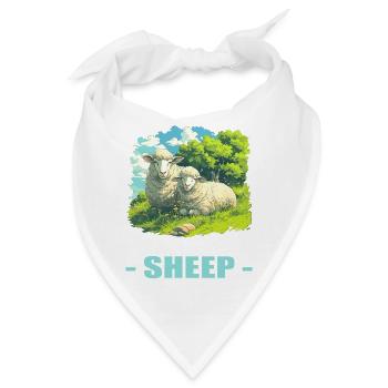 Schafe Schaf - Bandana - Weiß - Vorne