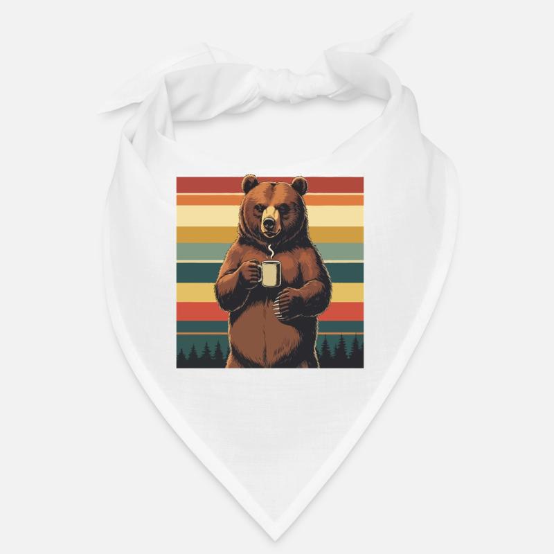 Grim Bear Coffee Mug Bears Coffee Tired Bandana