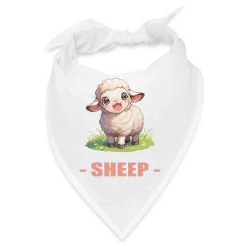 Schafe Schaf - Bandana - Weiß - Vorne