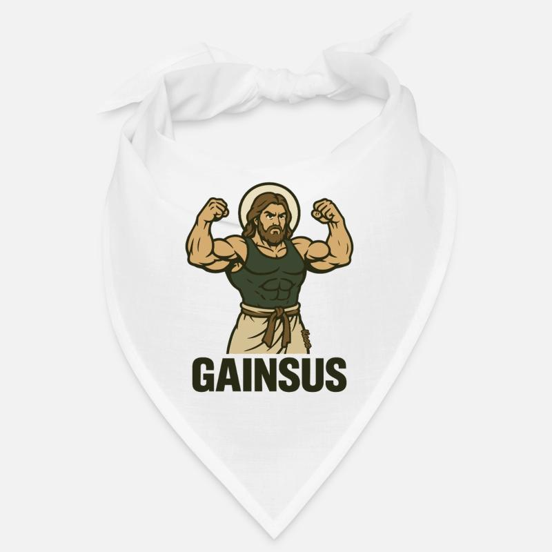 Muscular saint with bodybuilder pose Bandana
