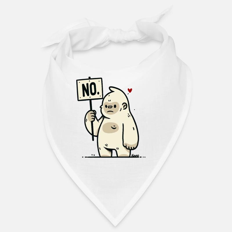 Singe gorille drôle sans signe de style bande dessinée Bandana
