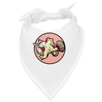 Frogfish Anglerfisch - Bandana - Weiß - Vorne