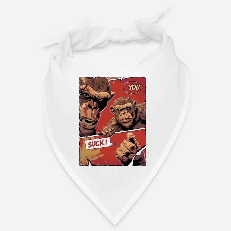 Wütende Affen mit Comic Spruch Du nervst Bandana