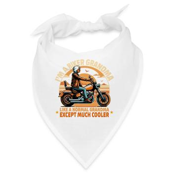 Oma Biker Ride Neuheit Design - Bandana - Weiß - Vorne