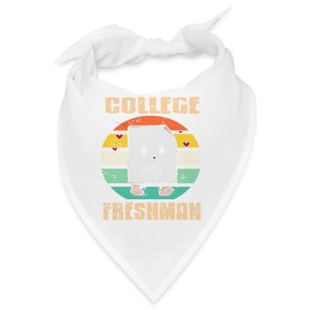 Retro College Freshman Humor Vibe - Bandana - Weiß - Vorne