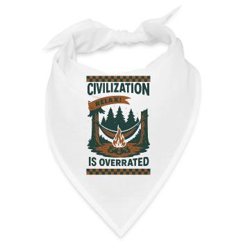 Prepper Survival Bushcrafting Zivilisation - Bandana - Weiß - Vorne