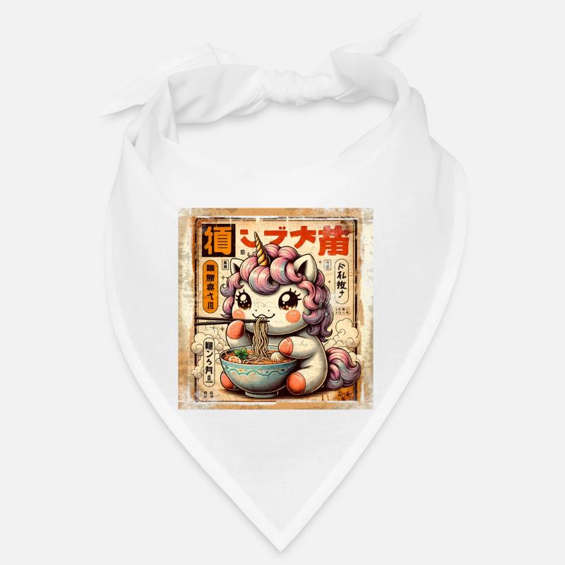 Ramen Einhorn Grunge Poster Style Bandana