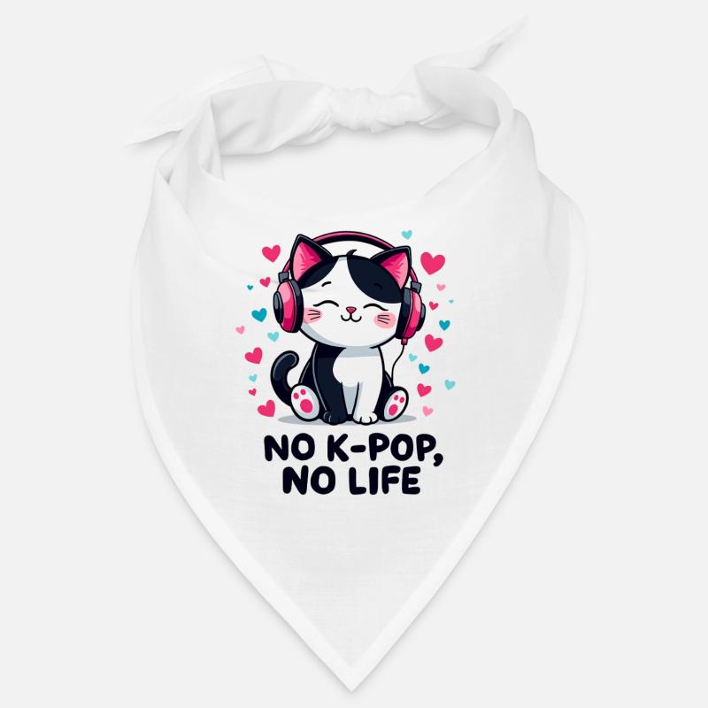 No K-Pop No Life Cute Cat Bandana