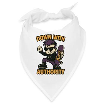 Comic-Skatepunk mit Sonnenbrille - Bandana - Weiß - Vorne