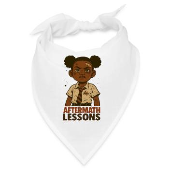 Starkes Schulmädchen mit Pflaster - Bandana - Weiß - Vorne