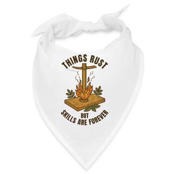 Dinge Rust Skills Forever Prepper Survival - Bandana - Weiß - Vorne