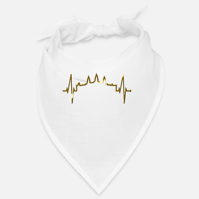 Cambodia Skyline Heartbeat Siem Raep Angkor Wat - Bandana - blanc