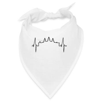 Kambodscha Skyline Herzschlag Siem Raep Angkor Wat - Bandana - Weiß - Vorne