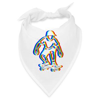 Glitch Skater – Straßenschwingungen - Bandana - Weiß - Vorne
