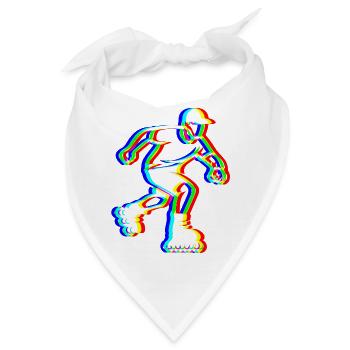 Glitch Skater – Coole Fahrt - Bandana - Weiß - Vorne