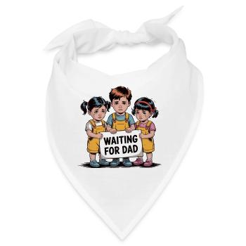 WARTEN AUF PAPA - Bandana - Weiß - Vorne