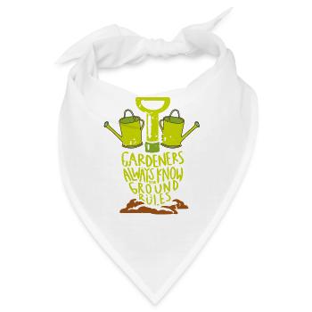 Gardeners Always Know The Ground Rules - Bandana - Weiß - Vorne
