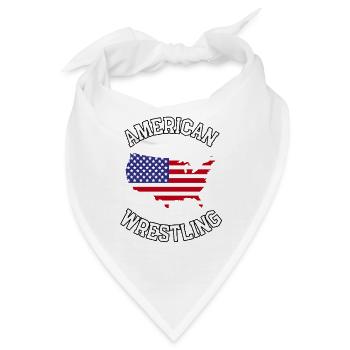 American Wrestling - Bandana - Weiß - Vorne