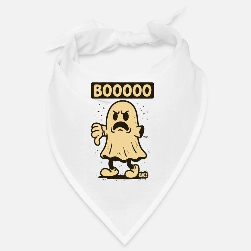 Fantôme en colère avec lettrage Booooo Bandana