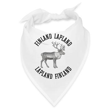 Finnland Lappland Rentier Merchandise - Bandana - Weiß - Vorne