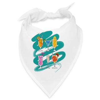 Cocktails im Trend - Bandana - Weiß - Vorne
