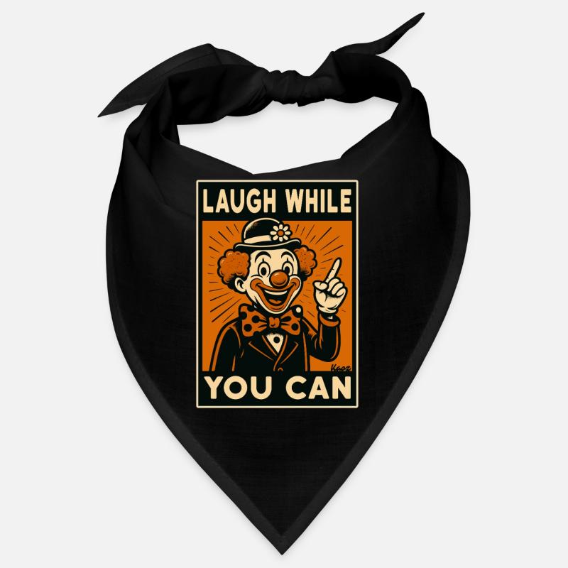 Lachender Clown im Retro Comicstil Bandana