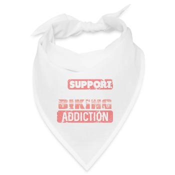I Only Work to Support My Biking Addiction - Bandana - Weiß - Vorne