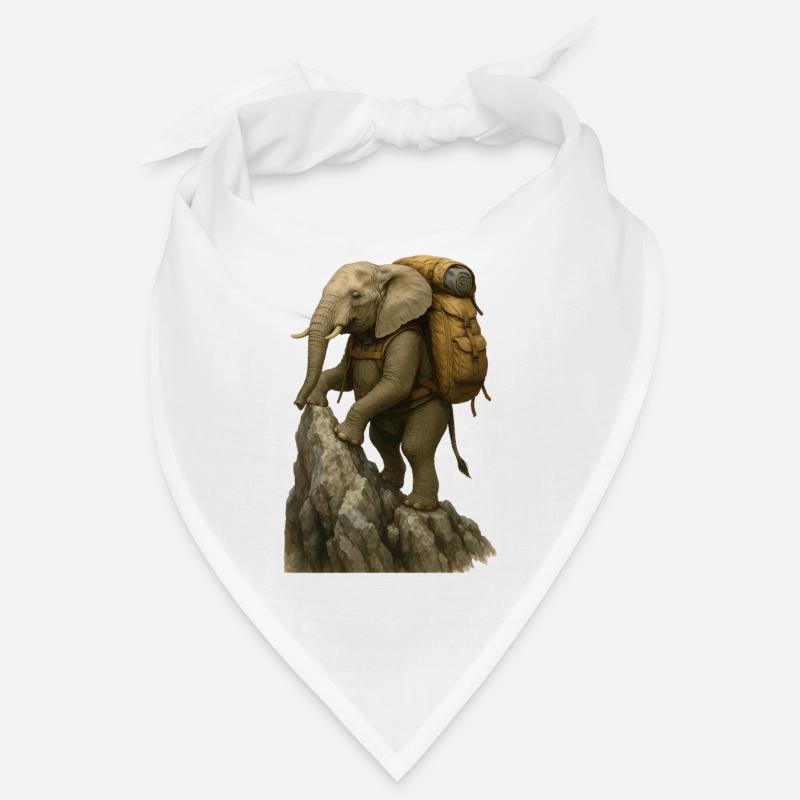 Randonnée à dos d’éléphant - Bandana - blanc