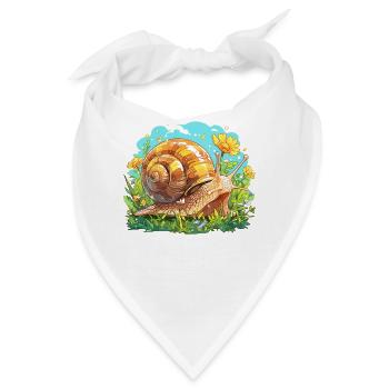 Schnecken Schnecke - Bandana - Weiß - Vorne