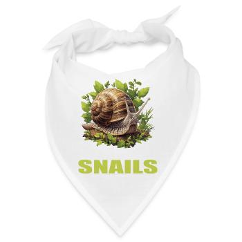 Schnecken Schnecke - Bandana - Weiß - Vorne