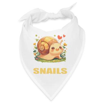 Schnecken Schnecke - Bandana - Weiß - Vorne