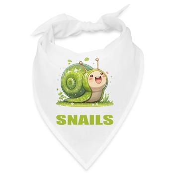 Schnecken Schnecke - Bandana - Weiß - Vorne