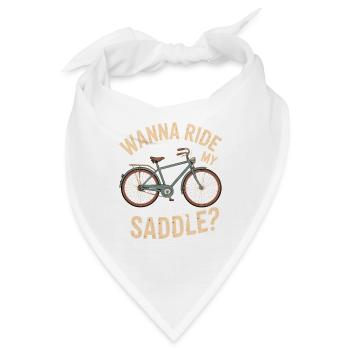 Willst Du Auf Meinem Sattel Fahren? - Bandana - Weiß - Vorne