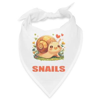 Schnecken Schnecke - Bandana - Weiß - Vorne