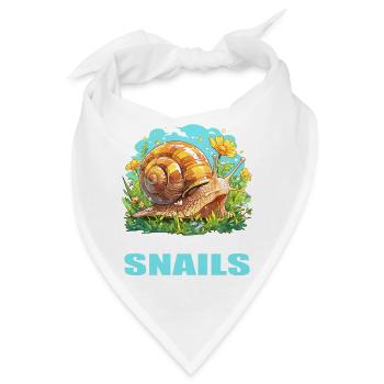 Schnecken Schnecke - Bandana - Weiß - Vorne