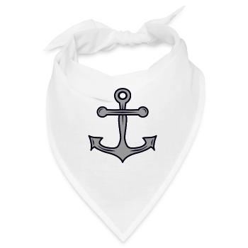 Anker Seefahrt Seebaer Kueste - Bandana - Weiß - Vorne