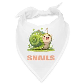 Schnecken Schnecke - Bandana - Weiß - Vorne