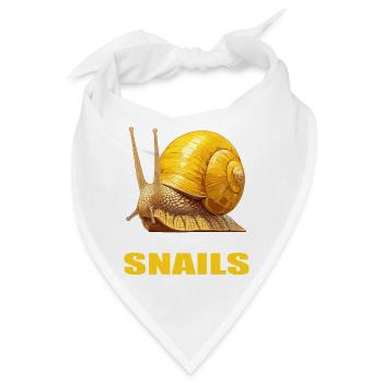 Schnecken Schnecke - Bandana - Weiß - Vorne