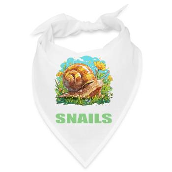 Schnecken Schnecke - Bandana - Weiß - Vorne