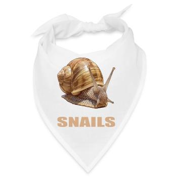 Schnecken Schnecke - Bandana - Weiß - Vorne