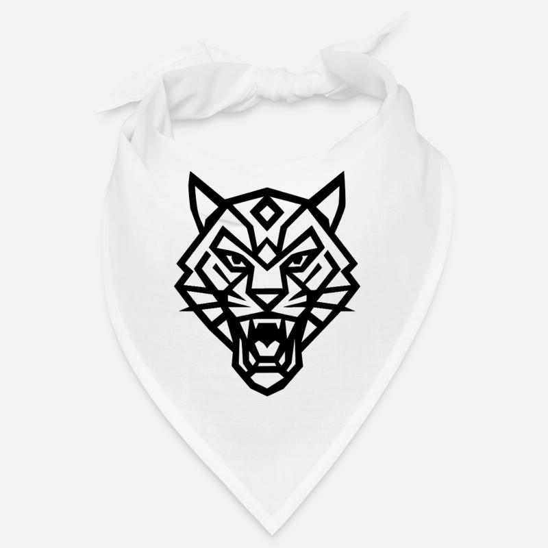 Geometric Tiger – Essential Black Lines Bandana