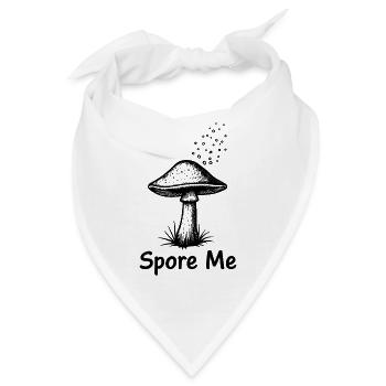 Spore Me - Pilz Spruch Pilzsammler - Bandana - Weiß - Vorne