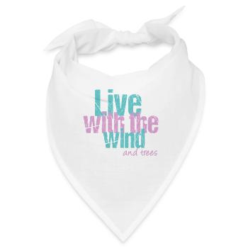Leben mit Wind und Bäumen - Bandana - Weiß - Vorne