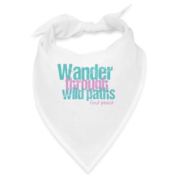 Wandere durch wilde Pfade - Bandana - Weiß - Vorne